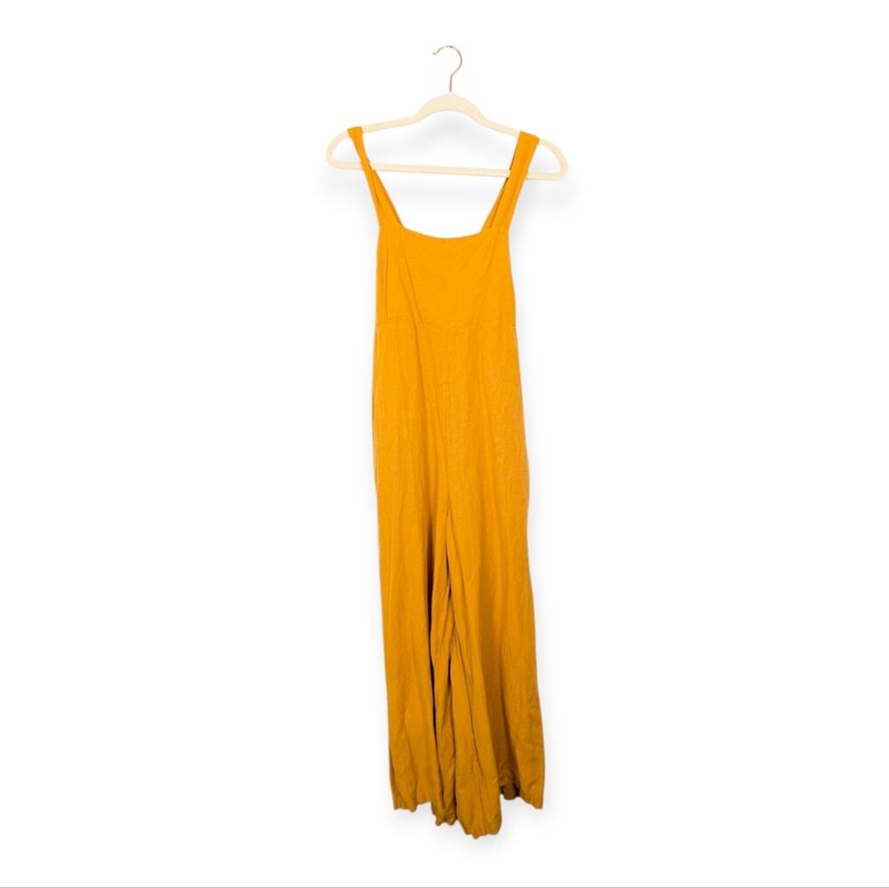 Peter Som Collective x RTR Marigold Linen Cross Back Jumpsuit Size 6
